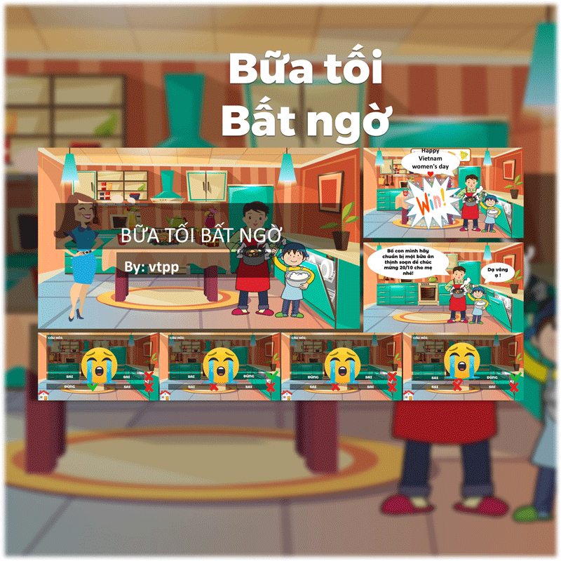 Powerpoint Game Bữa tối bất ngờ